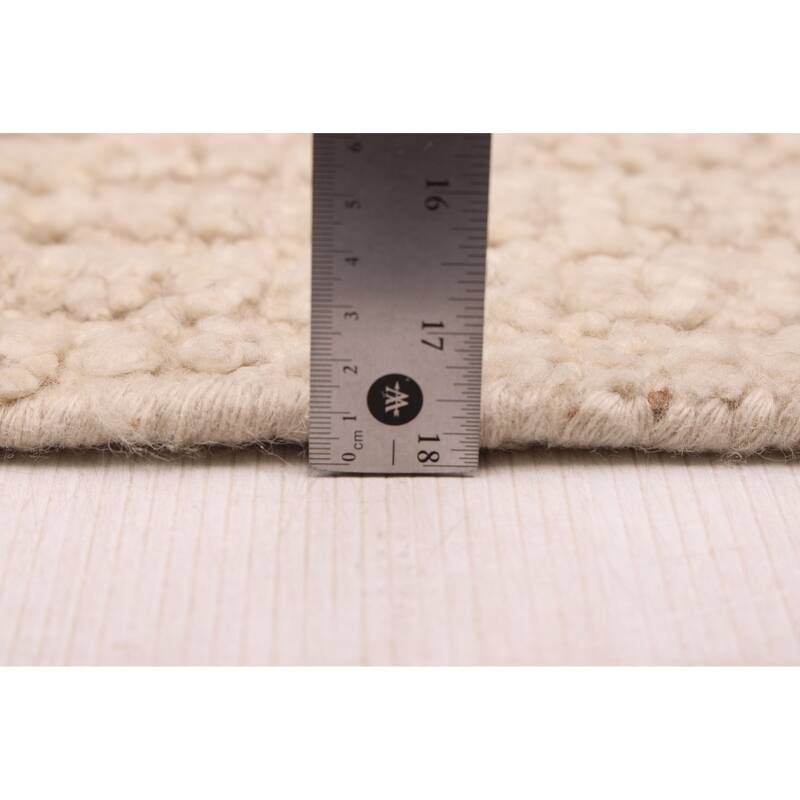 ECARPETGALLERY Hand-knotted Looma Ivory Wool Rug - 7'10 x 9'11