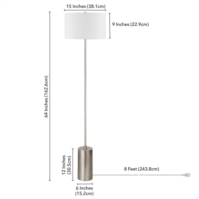Somerset 64" Tall Floor Lamp with Empire Fabric Shade