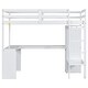 preview thumbnail 9 of 20, Twin Loft Bed with L-shaped Desk, Wardrobe & Storage Shelves - White Wood Frame with Full-Length Guardrails for Safety, White