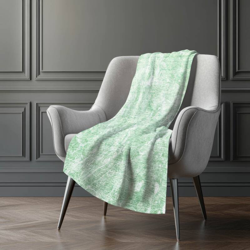 Premium Machine Washable Abstract Flow Sherpa Throw Blanket