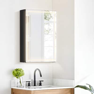 Hesili Rectangular Frameless LED Lighted Bathroom Mirror Medicine Cabinet