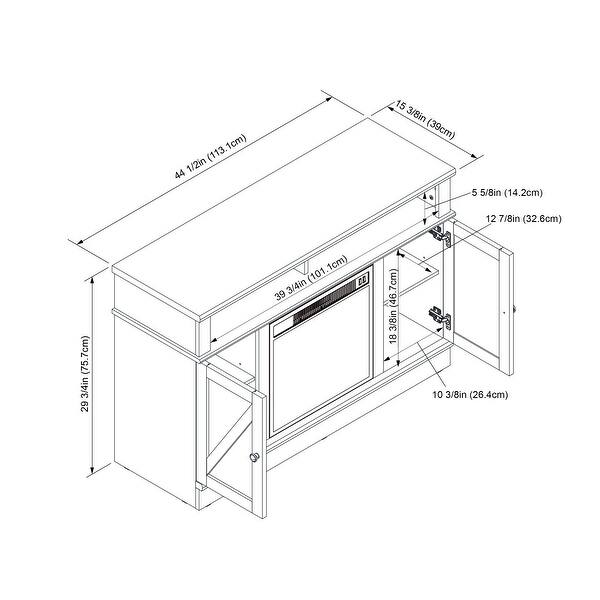 Rustic Dark Wood TV Stand With Fireplace On Sale Bed Bath & Beyond