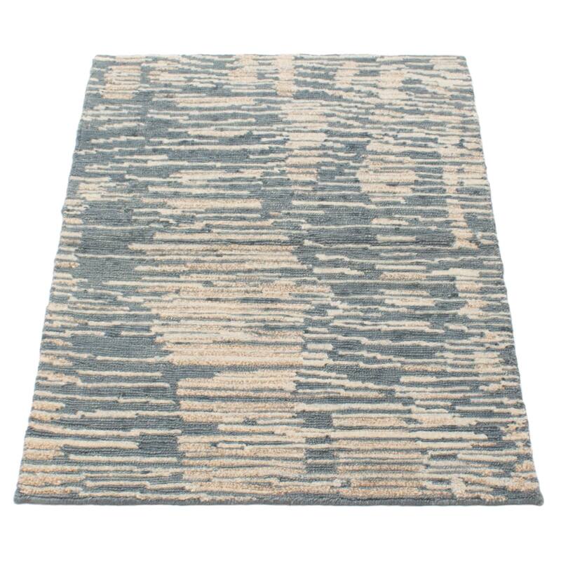 ECARPETGALLERY Hand-knotted Tangier Teal Wool Rug - 3'1 x 4'11