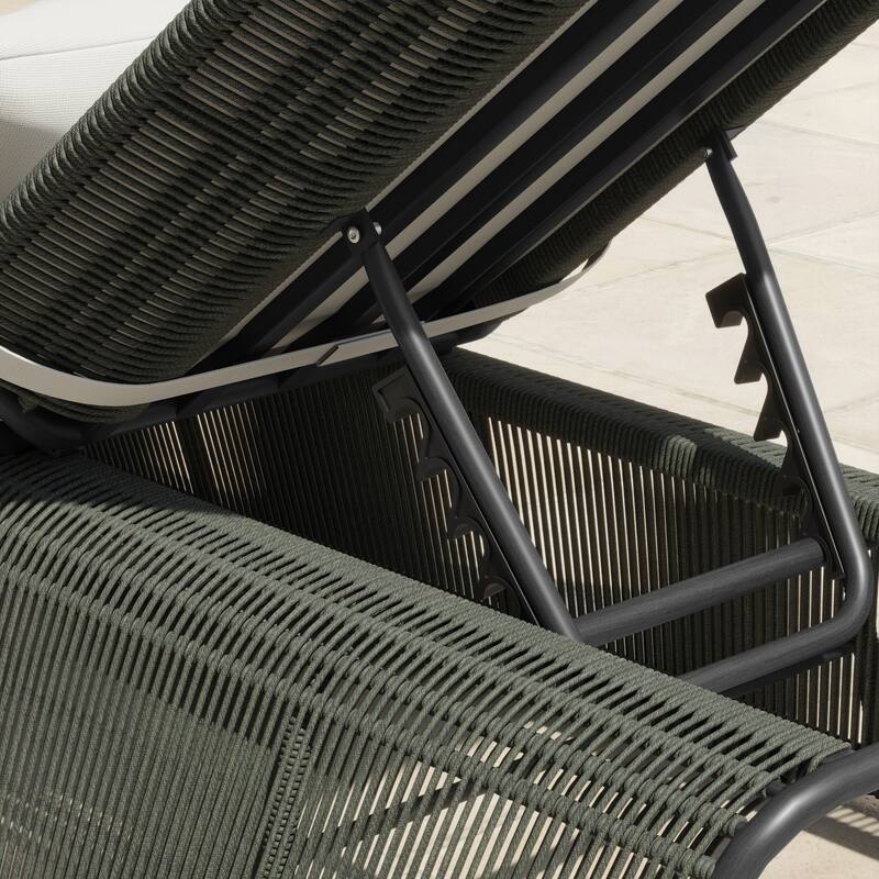 Corvus Corral 2-piece Adjustable Outdoor Wicker Chaise Lounge Set with Sunbrella Cushion