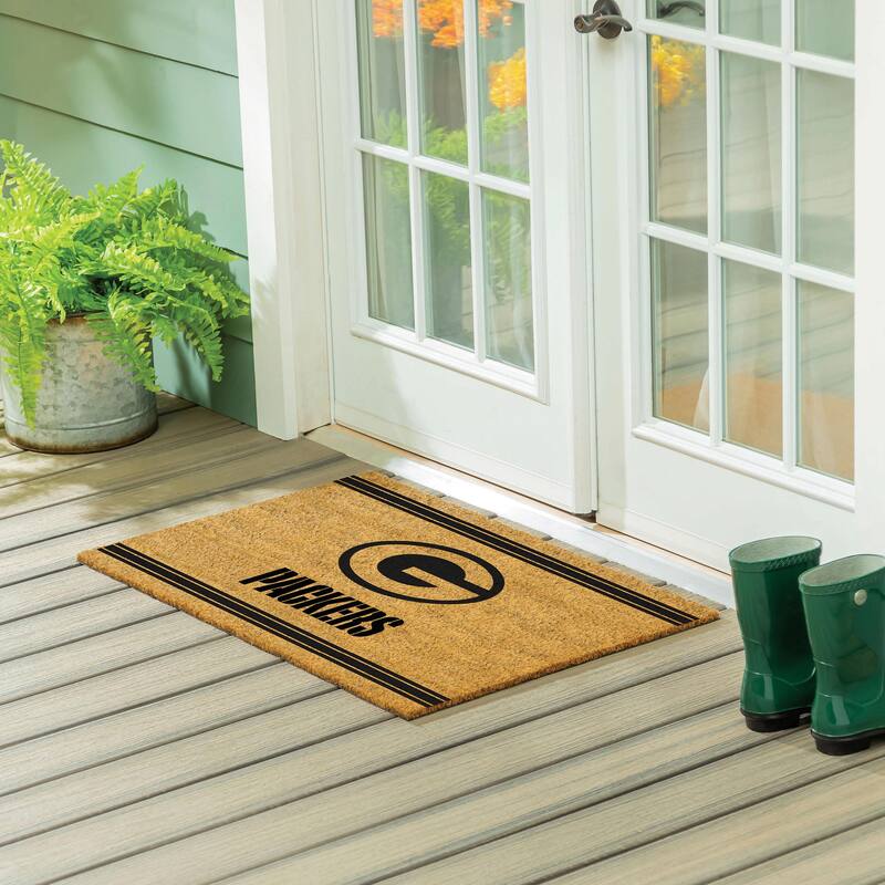 Green Bay Packers Monochrome Indoor/Outdoor Coir Door Mat