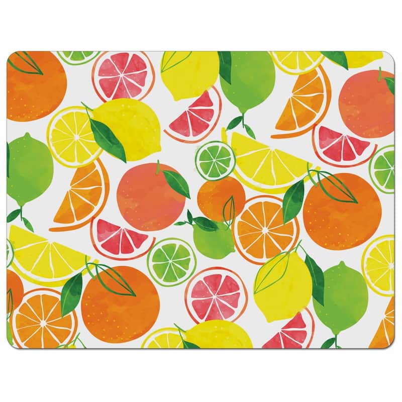 Premium Decorative Flexible Plastic Cutting Board Mat 15" x 11.5", Made in the USA, Decorative, Flexible, Easy to Clean - Single - Multi