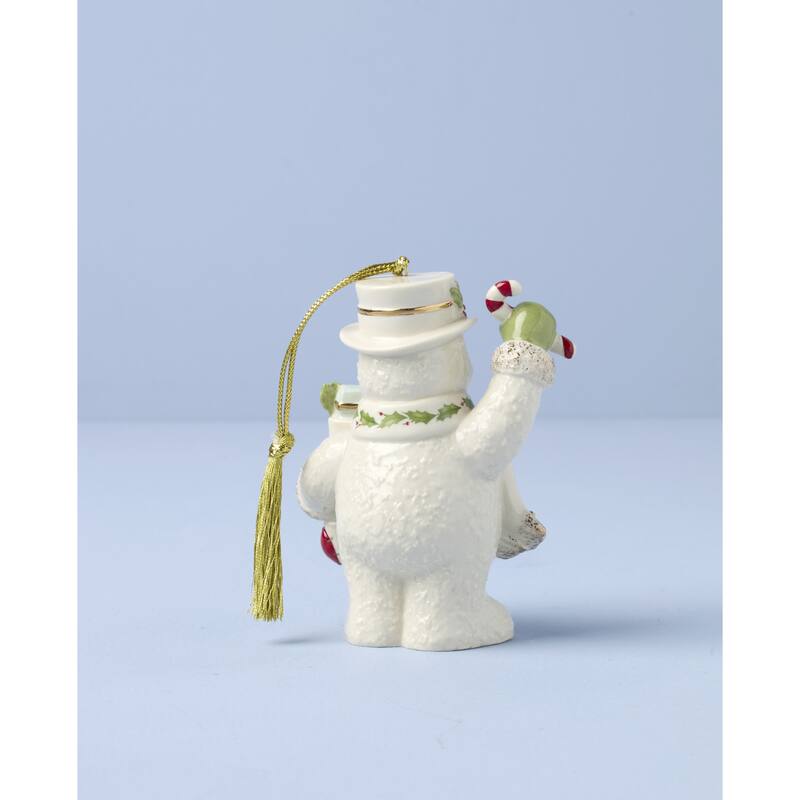 Lenox 2025 Snowman with Stocking Ornament