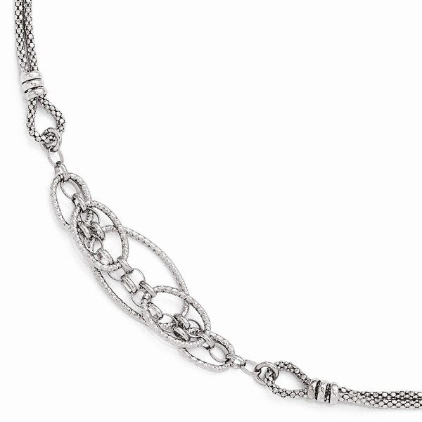 Italian Sterling Silver Textured Bracelet - 7.5 inches