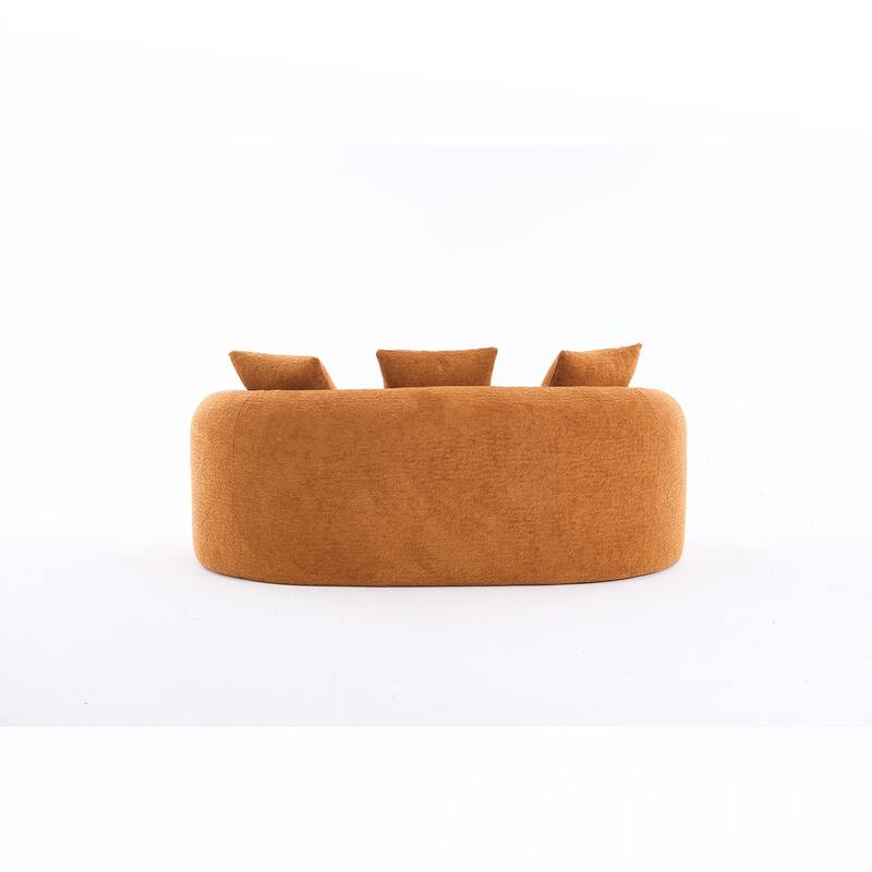 Chenille Fabric Loveseat Sofa