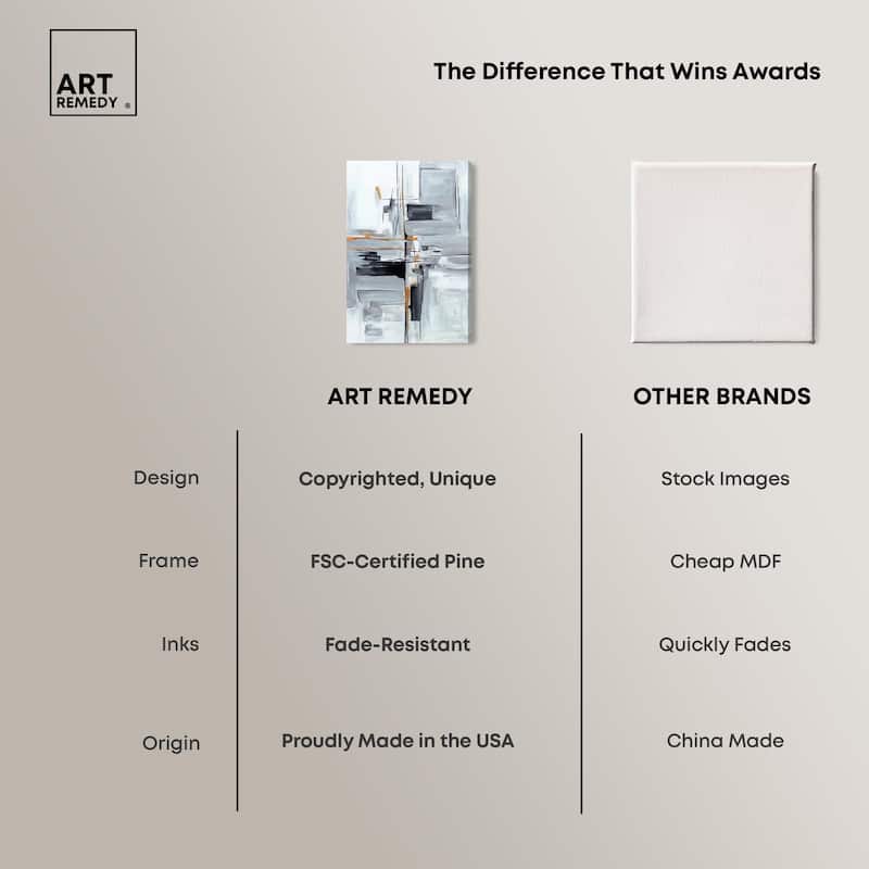 Elegant Grey Shades II Canvas by Art Remedy, Gallery Wrapped