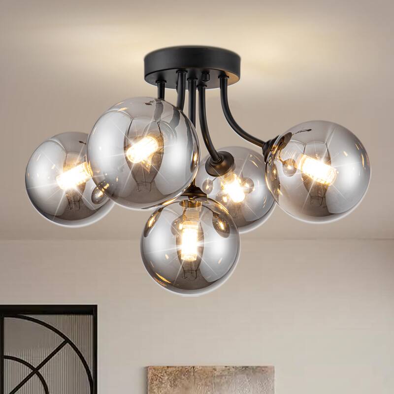 5-Light Sputnik Ceiling Light Fixture with G9 Base