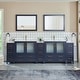 preview thumbnail 1 of 34, Vanity Art 108" Double Sink Bathroom Vanity Set 13 Dove-Tailed Drawers 3 Cabinets 2 Shelves Soft-Closing Doors with Free Mirror Blue