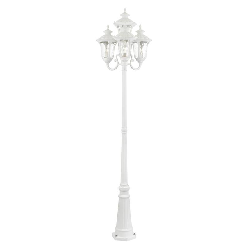 Livex Lighting Oxford 4 Light 93" Tall Outdoor Multi Head Post Light
