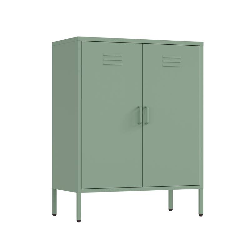 Manhattan Comfort Naomi 2-Piece Metal Storage Cabinets
