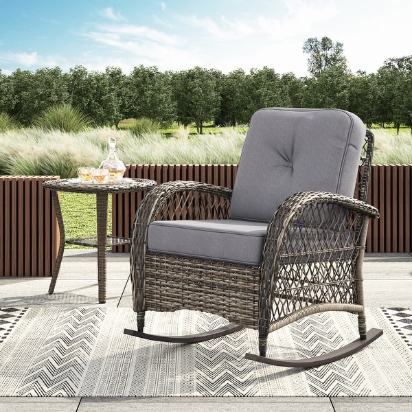 Wicker rocking hotsell patio chairs