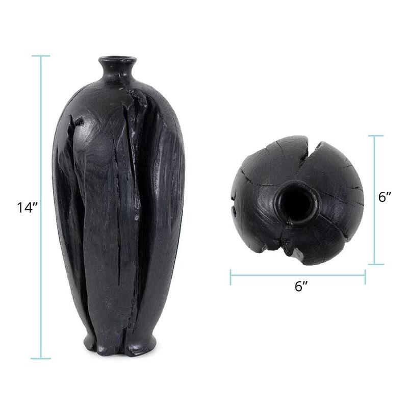 Haru Tall Vase in Black