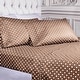 preview thumbnail 40 of 75, Superior Cotton Blend Polka Dot Bed Sheet Set Full - Taupe