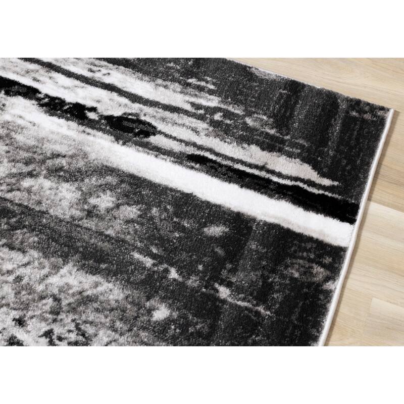 Perry Collection - Grey/White Modern Rug