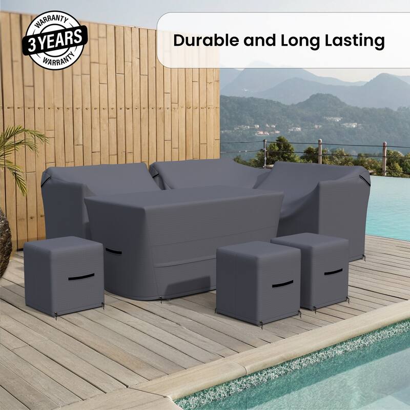 Forever Patio Outdoor Conversation Set Furniture Cover 7-Piece - 27 x 45 x 27