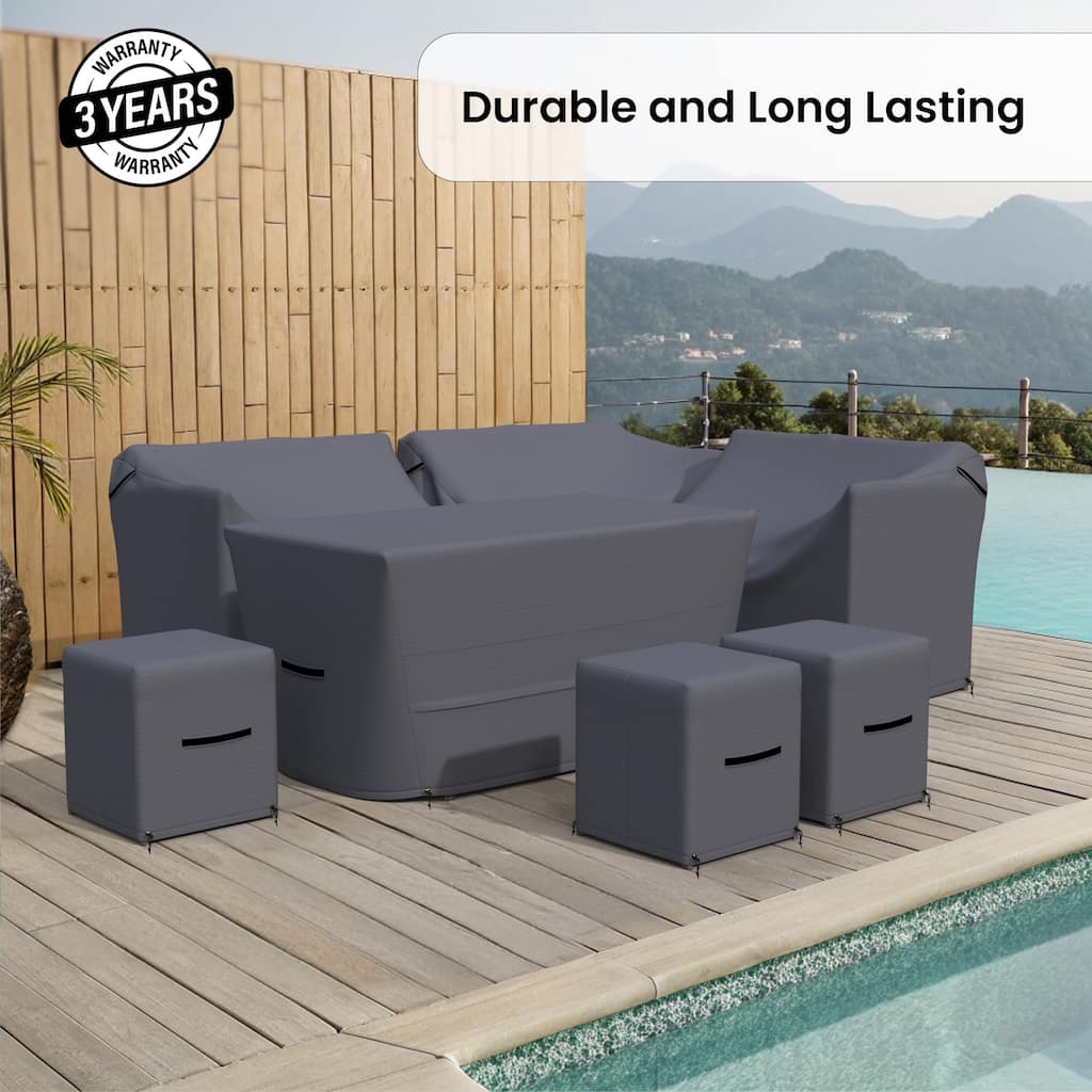 Forever Patio Outdoor Conversation Set Furniture Cover 7-Piece - 27 x 45 x 27