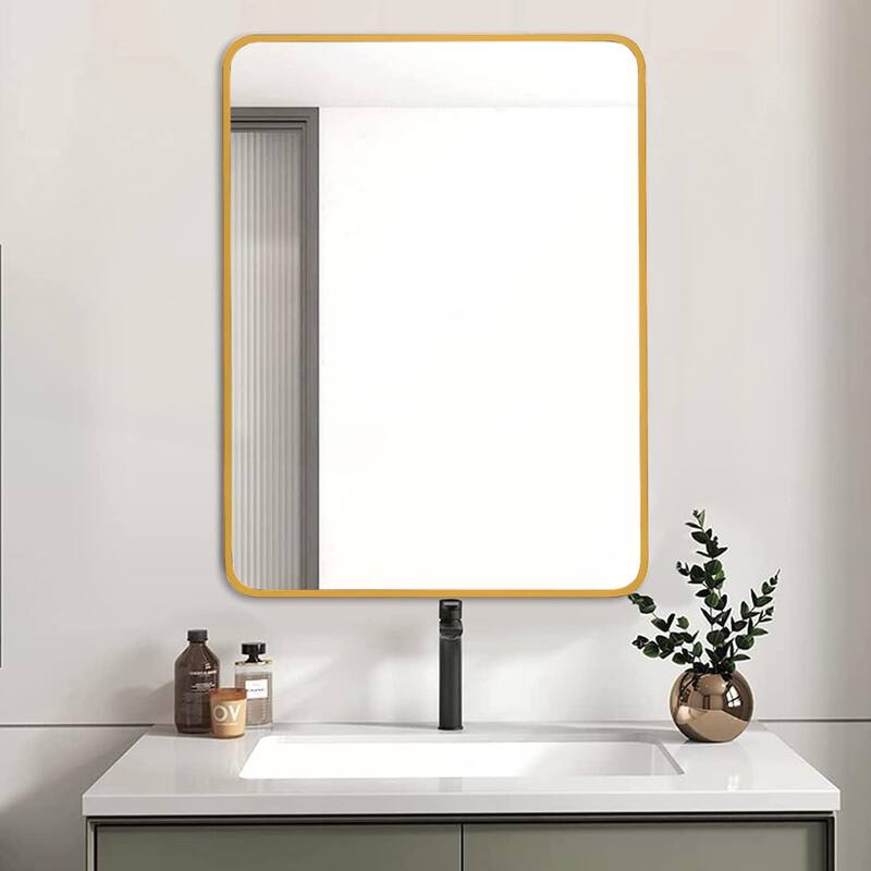 24x32 Inch Metal Framed Rectangular Bathrrom Mirror