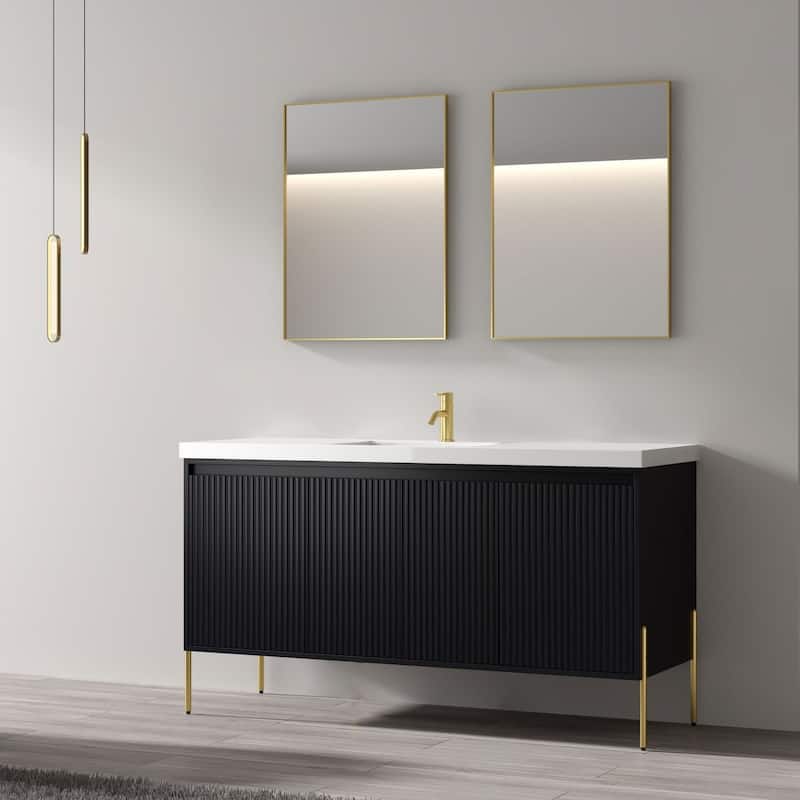 Ripple 60" Bathroom Vanity Kit (Assembly Required)