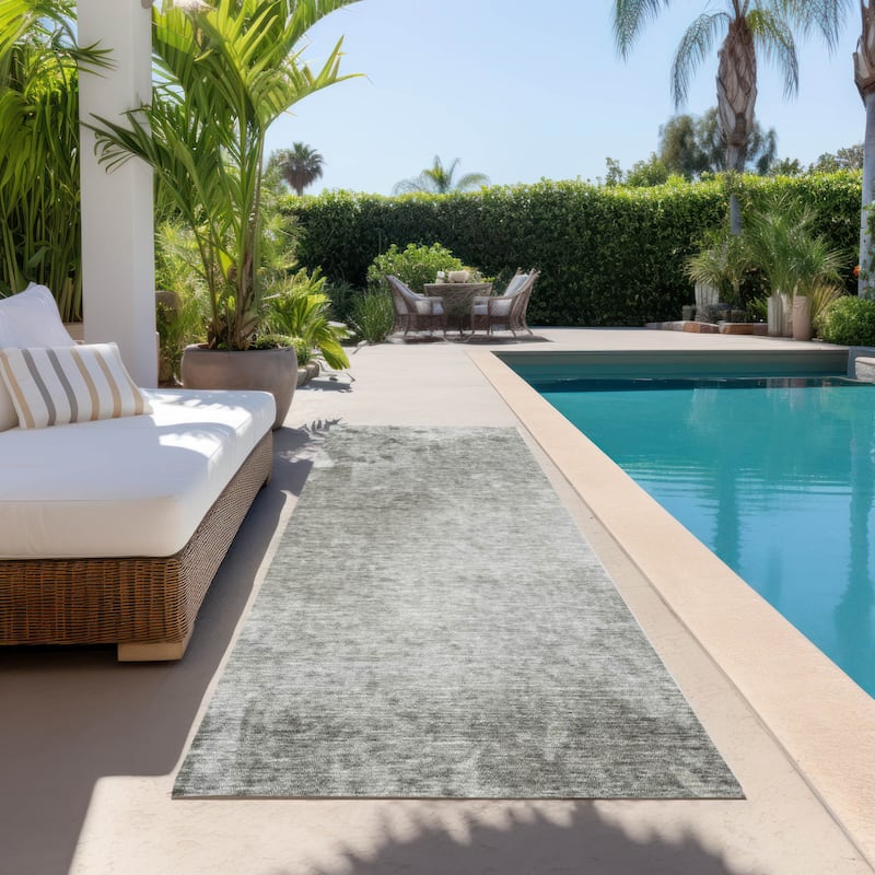Alx Contemporary Abstract Weather Resistant Blended Style Outdoor Rug