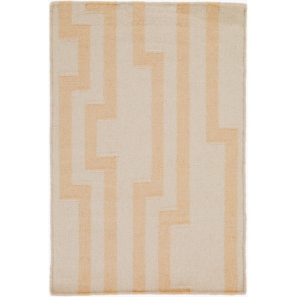 slide 2 of 12, Hand-woven Heaton Abstract Flatweave Wool Area Rug - 2' x 3'