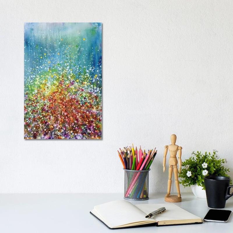 iCanvas "Poppies Outside Emerald City" by Kristen Pobatschnig Canvas Print - 12x8x0.75