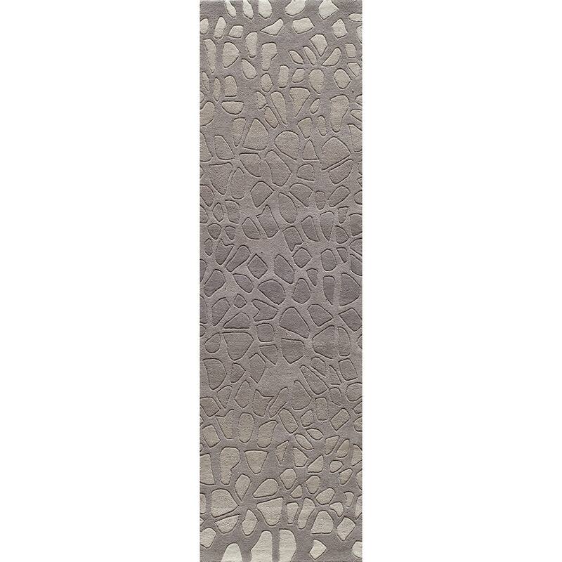 Momeni Delhi Hand-tufted Wool Animal Print Area Rug - 2' 3" x 8' - Silver - Runner/Rectangle