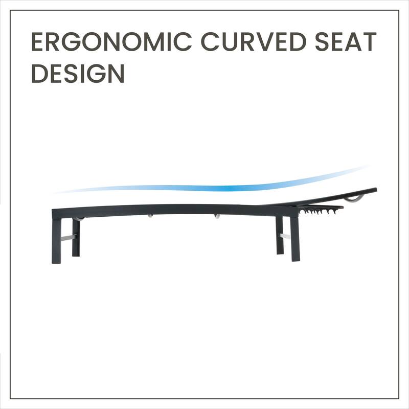VredHom Outdoor Patio Adjustable Aluminum Chaise Lounges (Set of 4) - 76.38" L x 23.62" W x 13" H