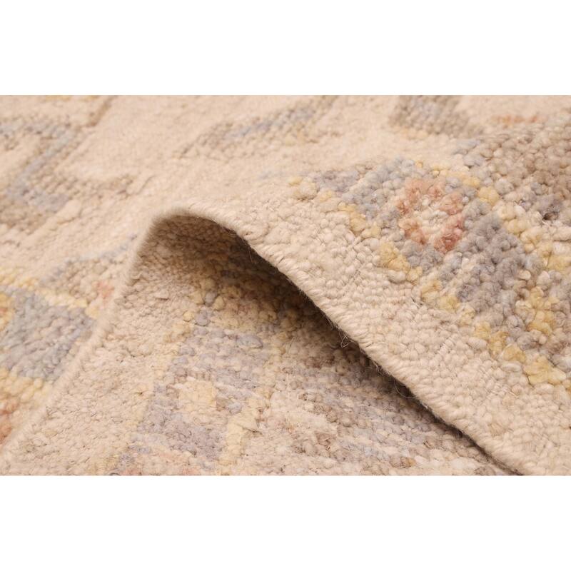 ECARPETGALLERY Hand-knotted Looma Ivory Wool Rug - 8'3 x 9'11