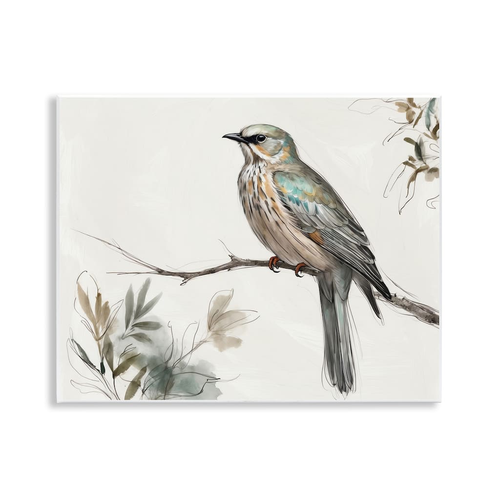 Stupell Stoic Bird Wildlife Study Wall Plaque Art Design By LSR Creative Studio