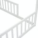 preview thumbnail 35 of 56, Double Twin House-Style Floor Bed with Fence and Guardrails, No Door