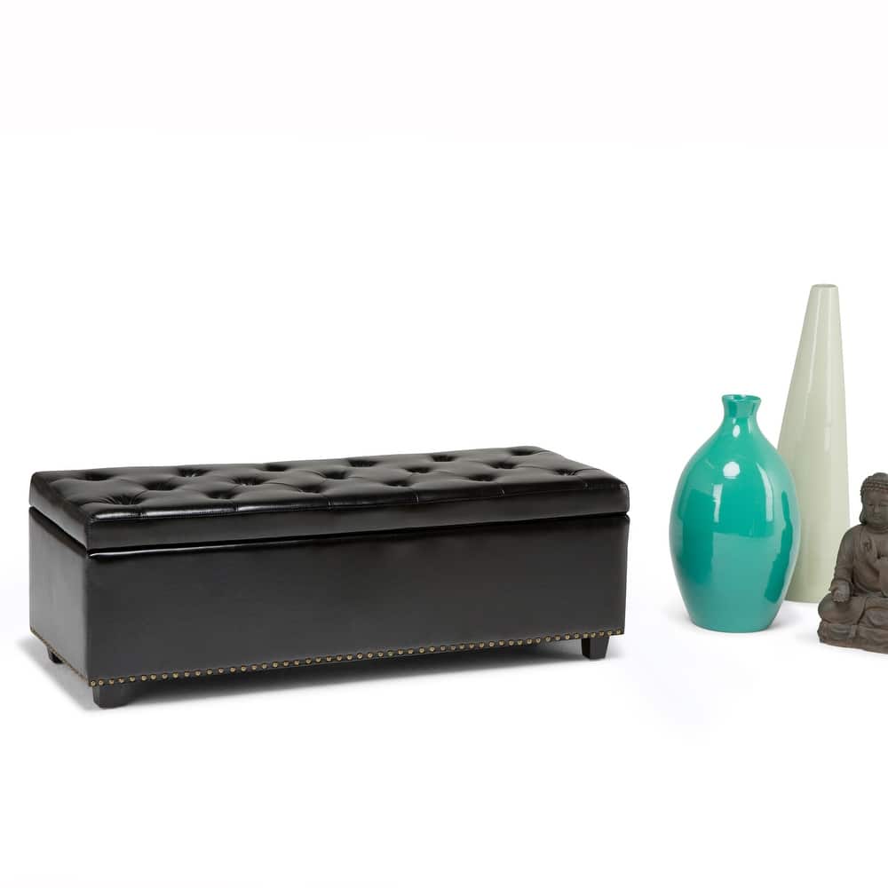 WYNDENHALL Springfield 48 inch Wide Rectangle Storage Ottoman