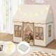 preview thumbnail 3 of 18, Toddler Large Playhouse with Star String Lights - 47.5" x 40" x 54" (L x W x H)