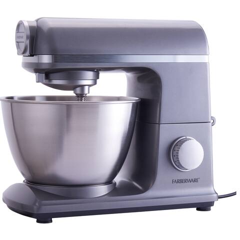 6 Speed 4.7 Quart Gun Metal Professional Stand Mixer