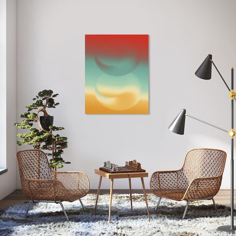 Wynwood Studio Canvas Abstract Cosmic Bubbles Red Modern & Contemporary Wall Art Canvas Print - 30 x 36