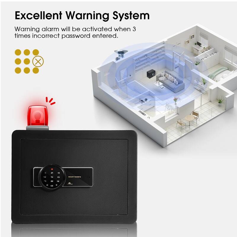 Costway 1.0 Cu Ft Electronic Digital Security Safe Box W/ Keypad & Key