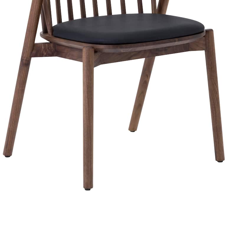 Echo Solid Wood and Faux Leather Dining Chairs - Set of 2