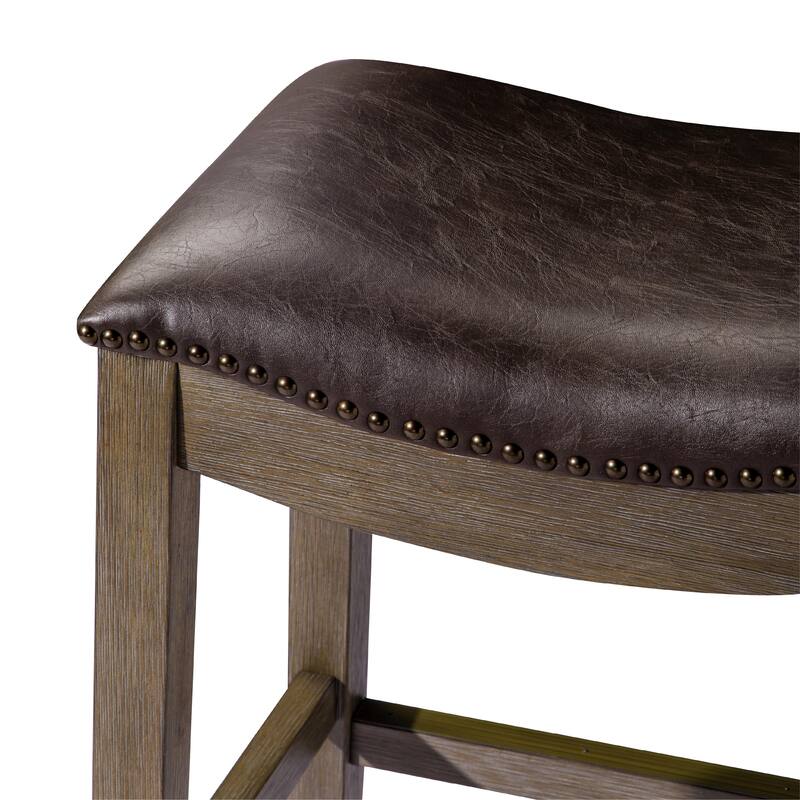 Maven Lane 26" Adrien Saddle Kitchen Counter Height Stool