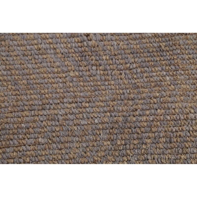 All-Over Striped Moroccan Modern Area Rug Handmade Wool Carpet - 6'8"x 11'3"