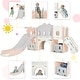 preview thumbnail 8 of 16, Kids Slide Playset Structure,Castle Climber with Slide,Basketball Hoop,Toy Storage Organizer for Toddlers,Kid Climbers Playhouse