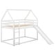 preview thumbnail 23 of 27, Twin Size Bunk House Bed with Slide and Ladder,House Shape Bunk bed with Slide