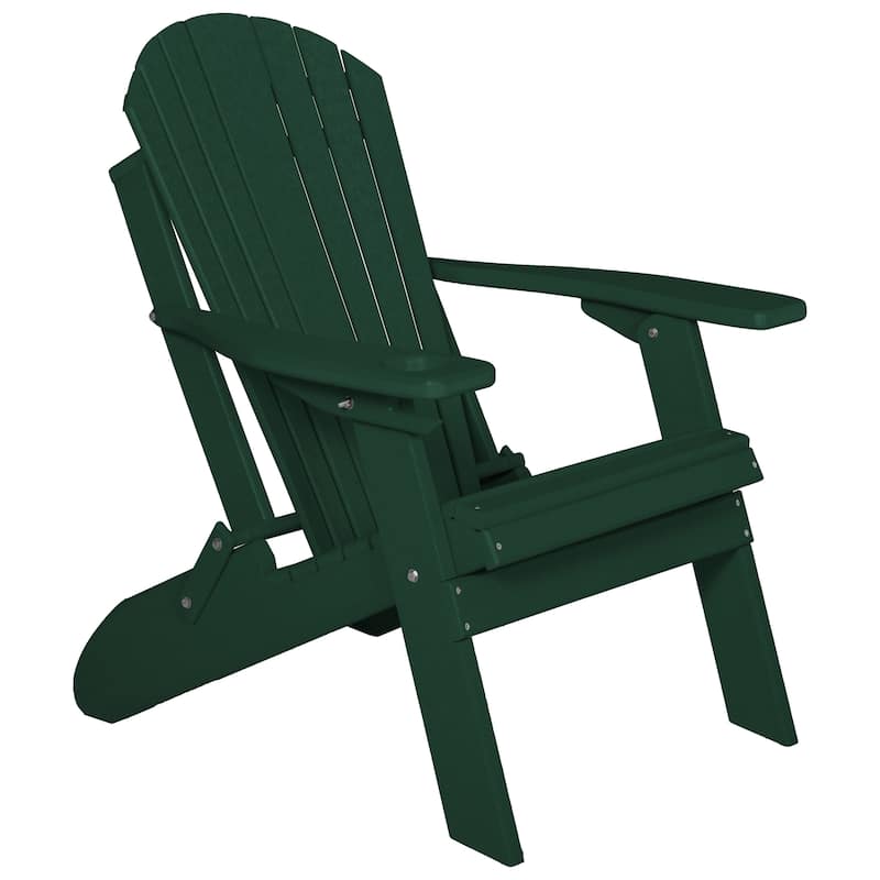 Eagle Collection Folding Adirondack Chair with Smart Phone Holder - Turf Green