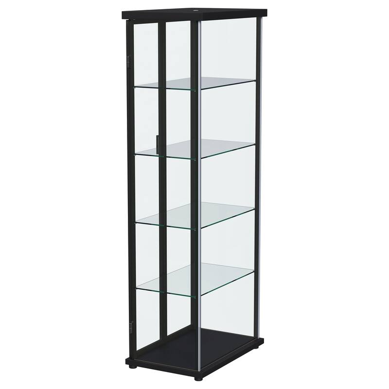 Aero 5-shelf Display Curio Cabinet with LED Lighting