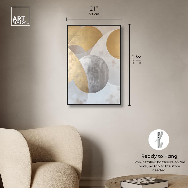 Golden Orb I Canvas by Art Remedy