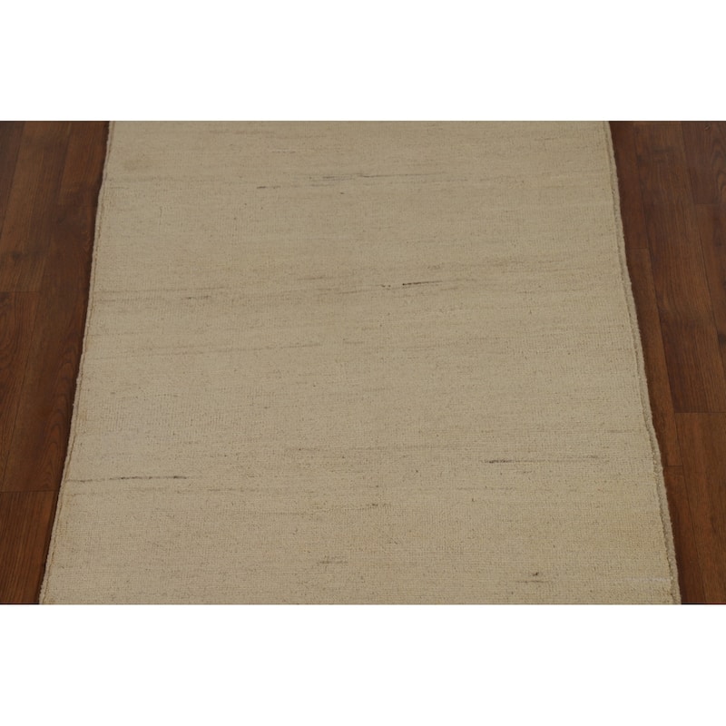 Gabbeh Oriental Runner Rug Hand-Knotted Hallway Wool Carpet - 2'11" x 9'4"