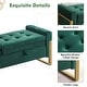 preview thumbnail 75 of 79, 66" Storage Bench King Size End of Bed with Double Lids and Gold Legs