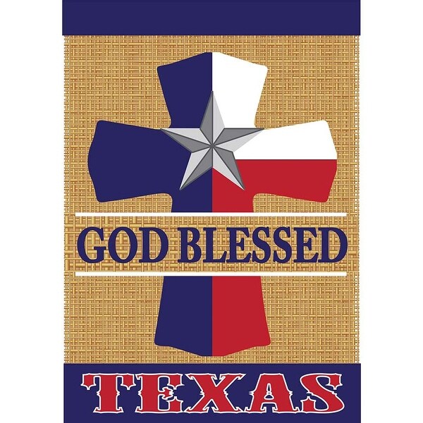 Brown, Blue and Red Texas Theme Garden Flag 13" x 18" - N/A
